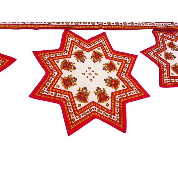 Vintage Kolf Austria Christmas Star Napkins and Table Runner Set READ - Picture 2 of 11